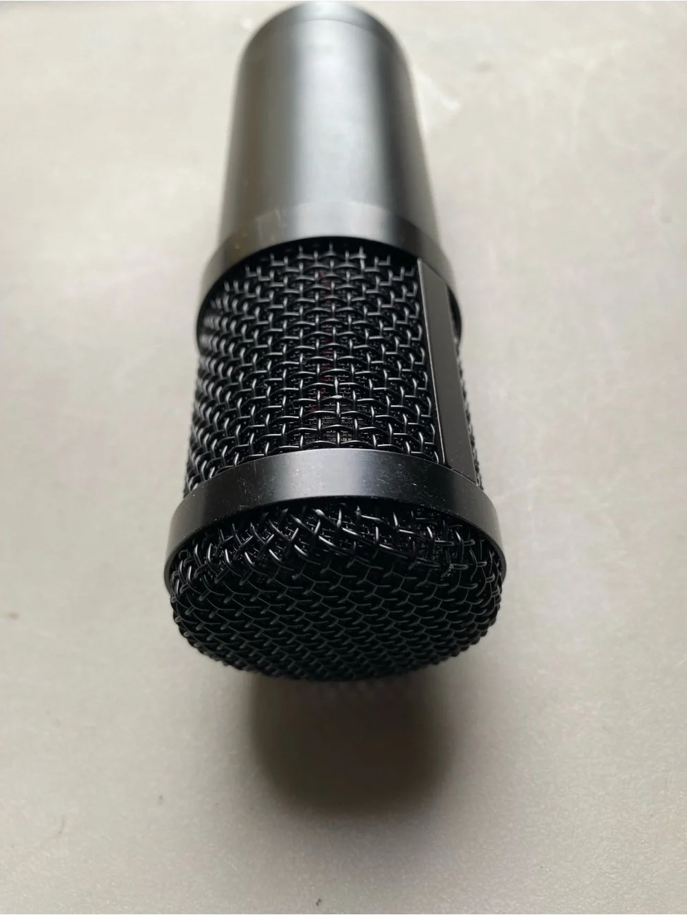 Black USB Desktop Microphone with Echo and Volume Controls